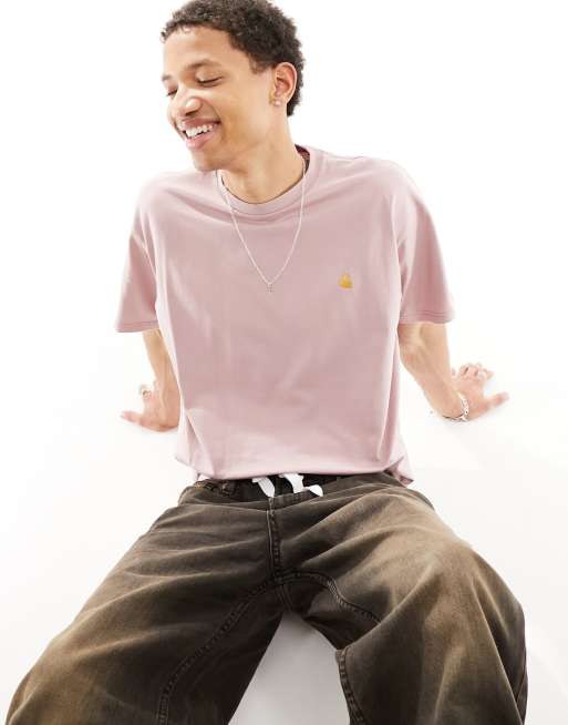 Camiseta rosa Chase de Carhartt WIP
