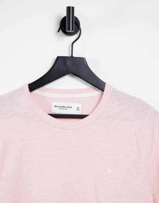 Camiseta rosa claro con logo icónico de Abercrombie & Fitch, 3 de 4