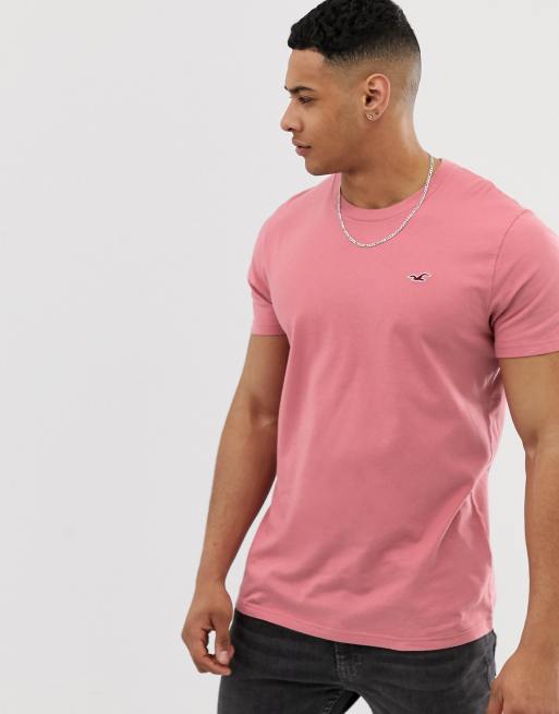 Camiseta rosa con cuello redondo y logo de gaviota de Hollister ASOS