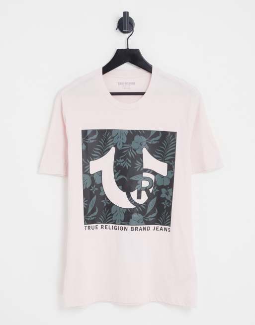 Camiseta rosa con diseño estampado de True Religion