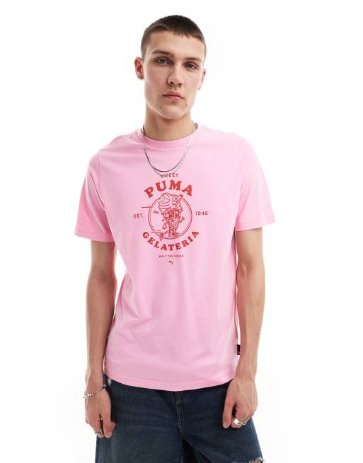 Camiseta rosa con estampado gráfico de helado de PUMA