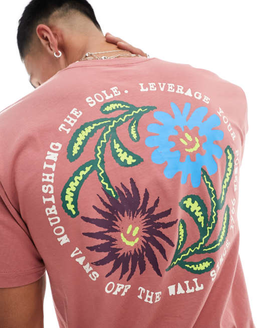 Camiseta rosa con estampado grafico en la espalda de Vans ASOS