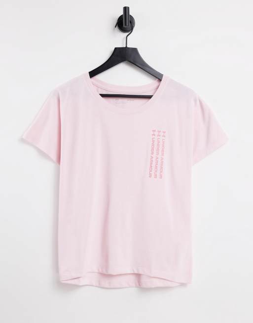 Camiseta rosa con estampado gráfico Live Repeat de Under Armour