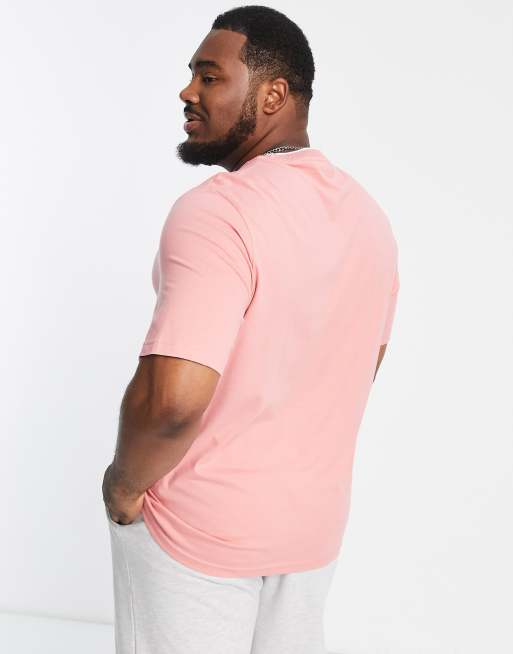Camiseta rosa con logo central de Calvin Klein Big & Tall, 2 de 4