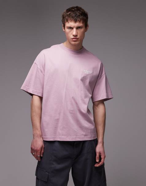 Camiseta rosa con logo de texto distintivo de Carhartt WIP - view 1