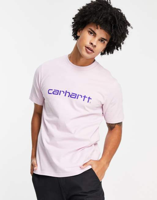 Camiseta rosa con texto de Carhartt WIP