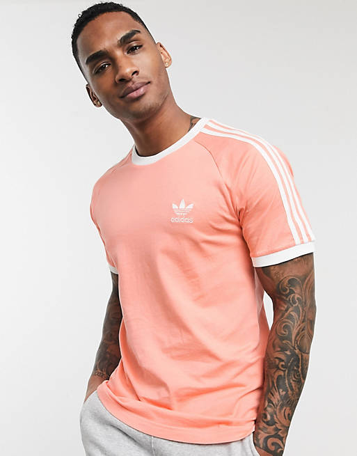 ganador Autor Ananiver Camiseta rosa con tres rayas de adidas Originals | ASOS
