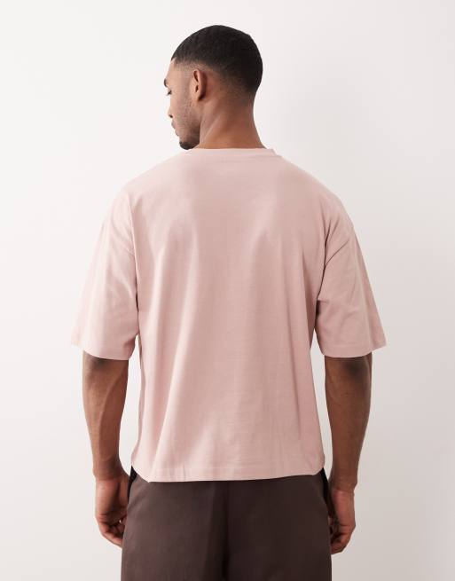 Camiseta rosa de corte cuadrado extragrande de tejido grueso de ASOS DESIGN, 5 de 5