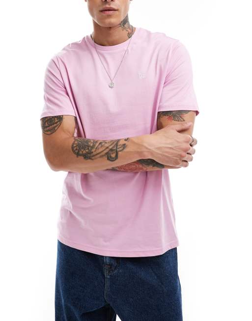 Camiseta rosa de manga corta con logo de New Era