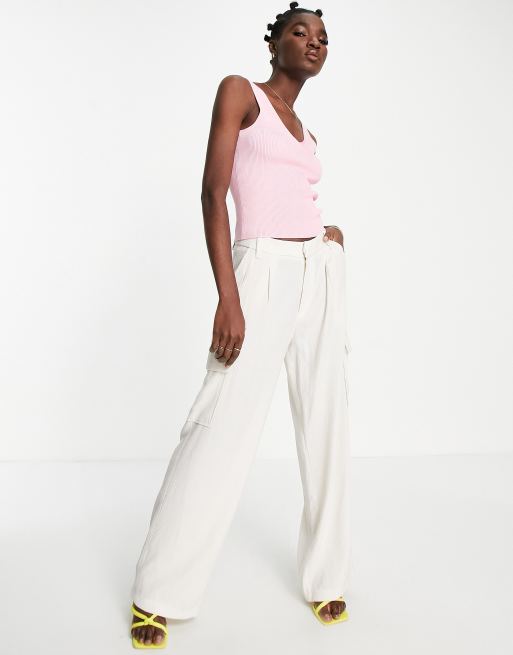 Camiseta rosa de tirantes de punto de & Other Stories, 4 de 4