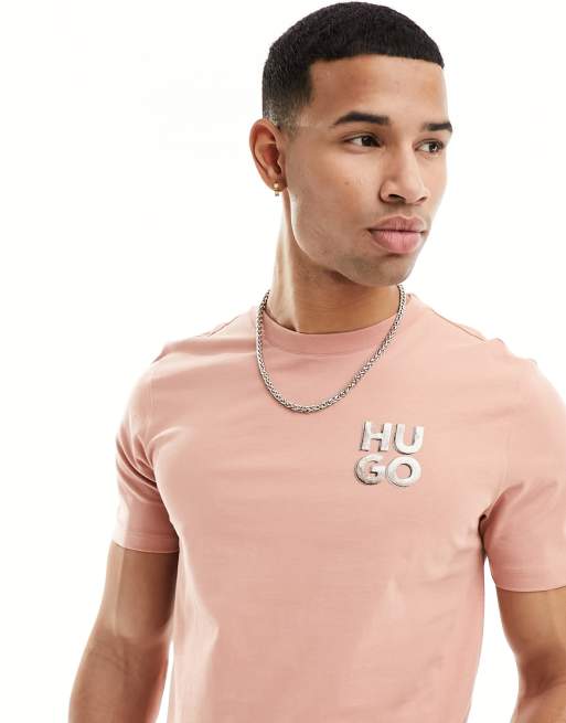 Camiseta rosa Detzington241 de HUGO