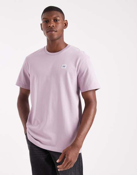 Camiseta rosa empolvado con logo de estilo worker de Lee - view 1