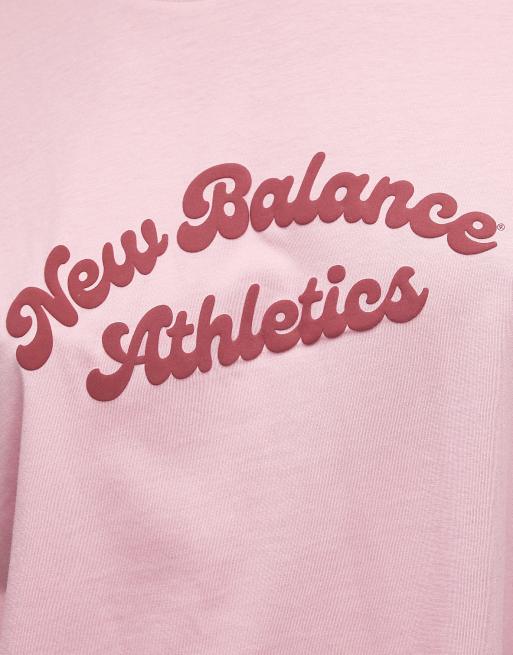 Camiseta rosa extragrande con estampado gráfico Linear de New Balance , 3 de 4