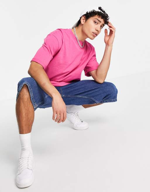 Camiseta rosa jaspeado extragrande de River Island
