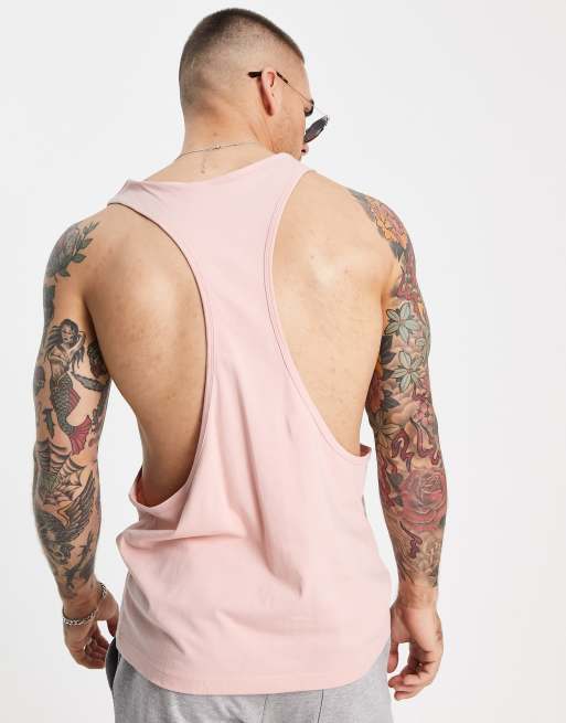 Camiseta rosa lavado sin mangas con espalda de nadador extrema de ASOS DESIGN, 2 de 4