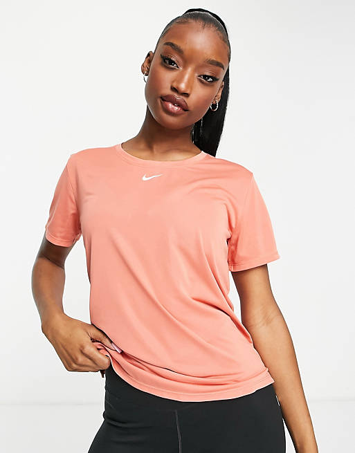 Mujer Tops | Camiseta rosa One Standard de Nike Training - UX59903
