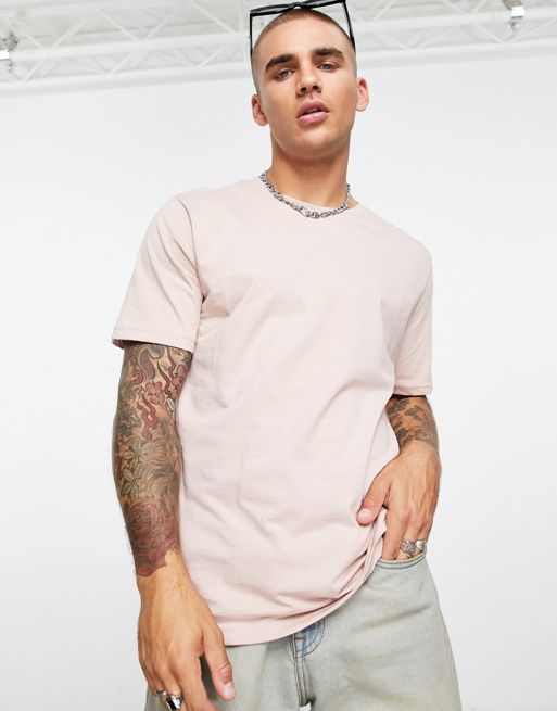 Camiseta rosa pálido de corte estándar de algodón de Bolongaro Trevor