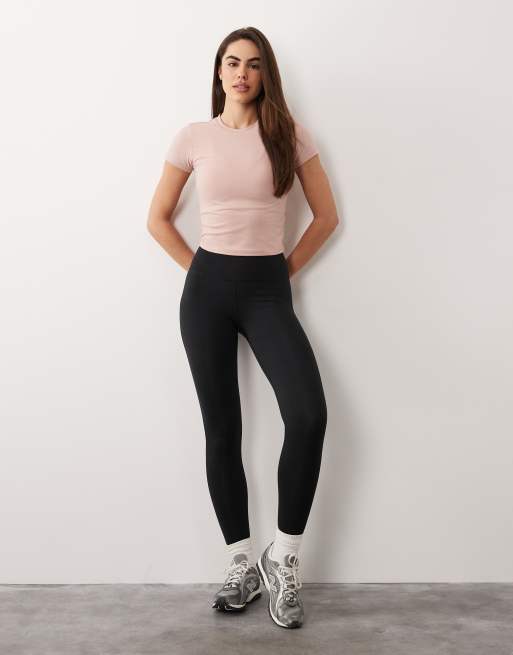 Camiseta rosa rubor con diseño encogido de tejido suave Icon Studio de 4505, 3 de 4