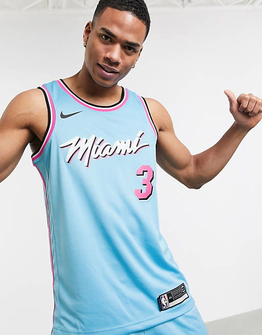 Miami Heat Camisetas Wade Camiseta de Cuello Eedondo para Hombre Baloncesto Deportivo T shirts