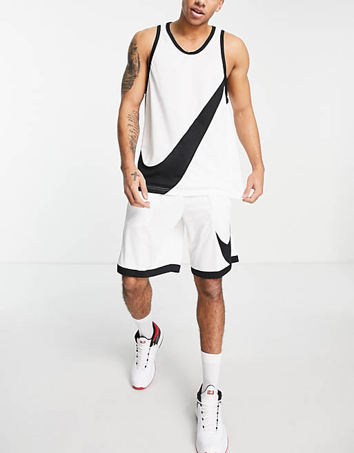 Instalaciones Viaje Salvación Camiseta sin mangas blanca con logo grande Crossover Dri-FIT de Nike  Basketball | ASOS