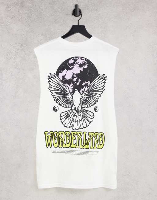 Camiseta sin mangas con estampado en la espalda Wonderland de HNR LDN