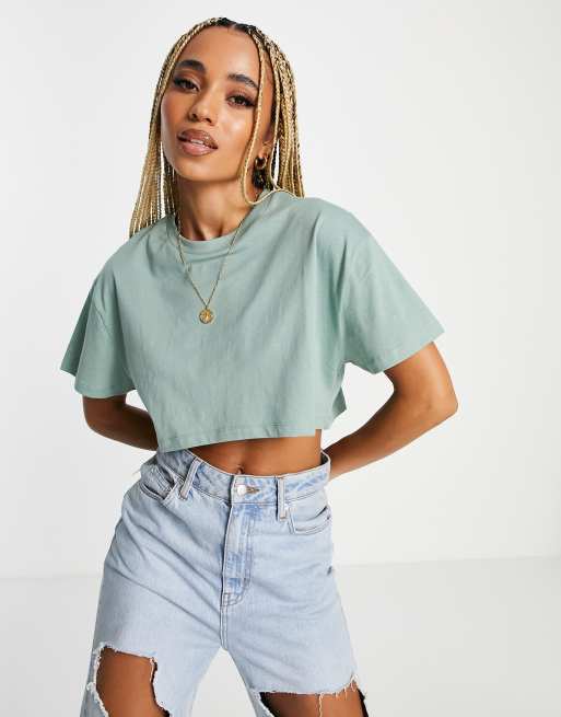 Camiseta supercorta azul cerceta de ASOS DESIGN, 2 de 4