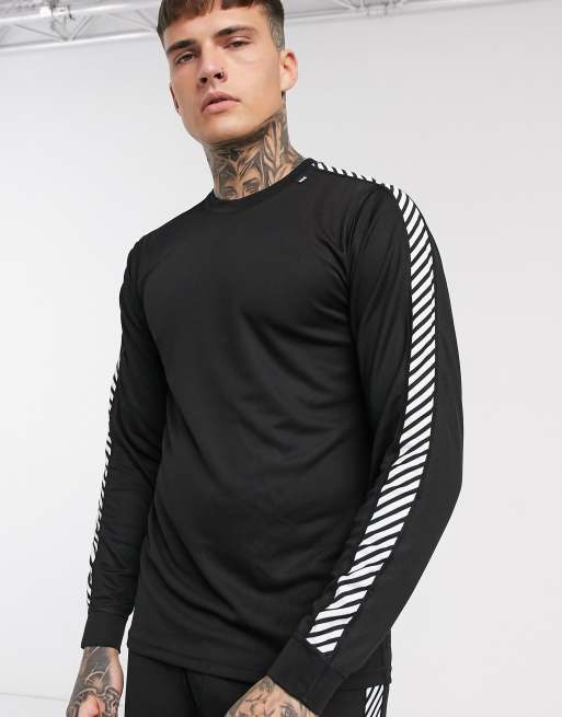 Helly Hansen Camiseta HH LIFA STRIPE CREW Negro Rayas Hombre