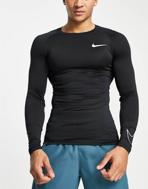 térmica negra de manga larga Pro Training de Nike | ASOS