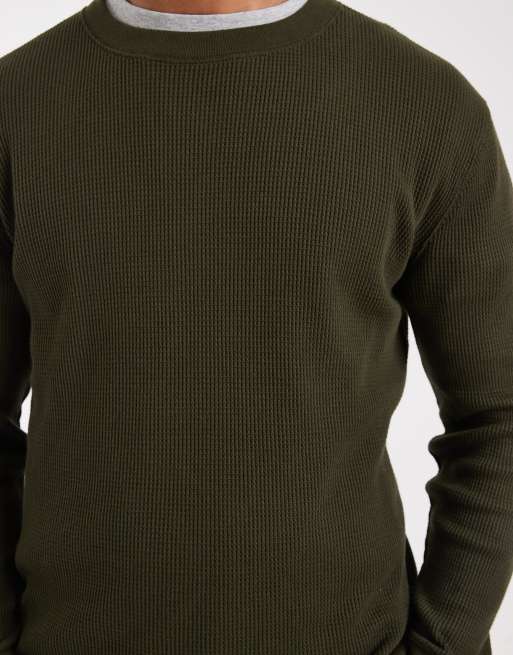 Camiseta térmica verde oscuro de manga larga de Hollister, 3 de 5