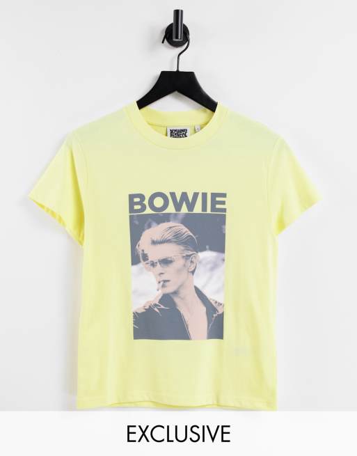 Camiseta unisex con estampado de Bowie de corte slim con licencia de Reclaimed Vintage Inspired 