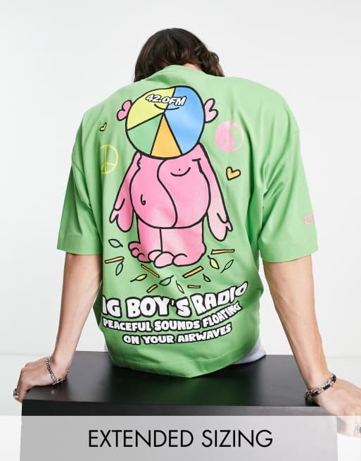 Camiseta vede extragrande con estampado gráfico 