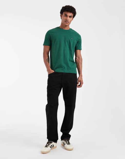 Camiseta verde básica de corte estándar de Tommy Hilfiger, 2 de 5