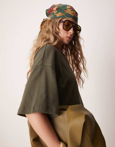 Camiseta verde bosque extragrande de tejido grueso de algodón de ASOS DESIGN - view 1