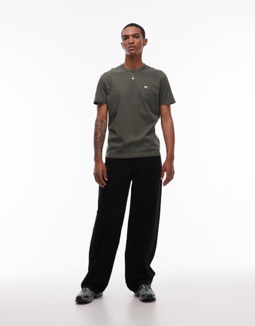 Camiseta verde caqui de corte estándar con parche de Tommy Jeans, 2 de 5
