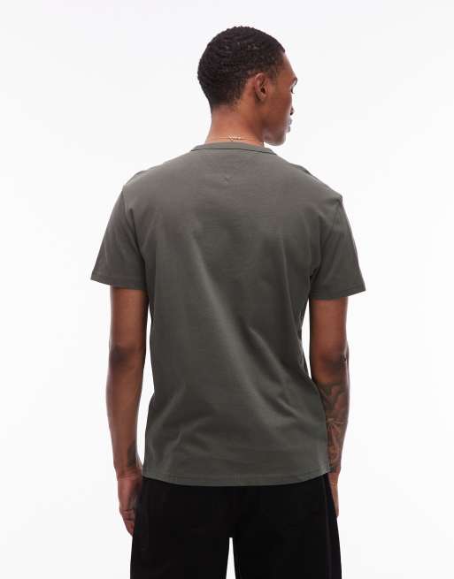Camiseta verde caqui de corte estándar con parche de Tommy Jeans, 3 de 5