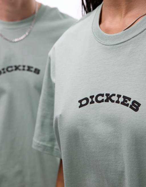Camiseta verde claro con estampado gráfico de paisaje en la espalda de Dickies, 2 de 4