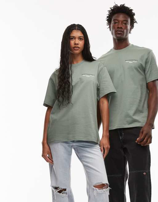 Camiseta verde claro con estampado gráfico en la espalda Laryville de Dickies, 2 de 4