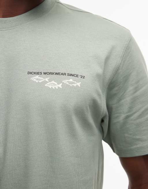 Camiseta verde claro con estampado gráfico en la espalda Laryville de Dickies, 3 de 4