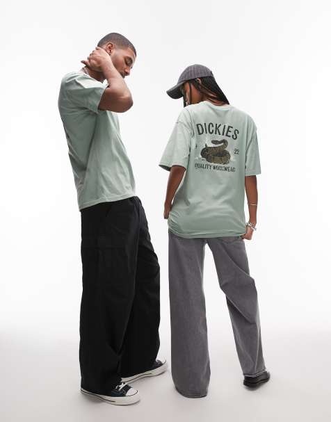 Camiseta verde claro con estampado gráfico trasero de serpiente de Dickies - view 1