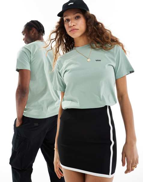 Camiseta verde claro con logo en la parte izquierda del pecho de Vans - view 1