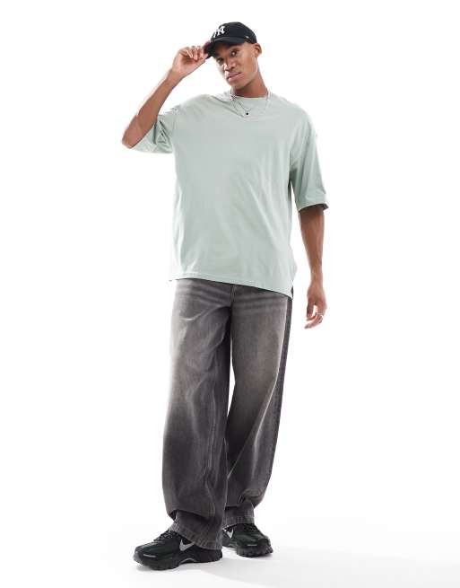 Camiseta verde claro de corte ultragrande de Jack & Jones, 3 de 4
