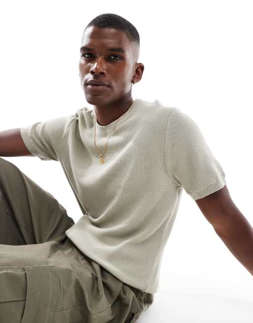 Camiseta verde claro de punto de Brave Soul, 3 de 4