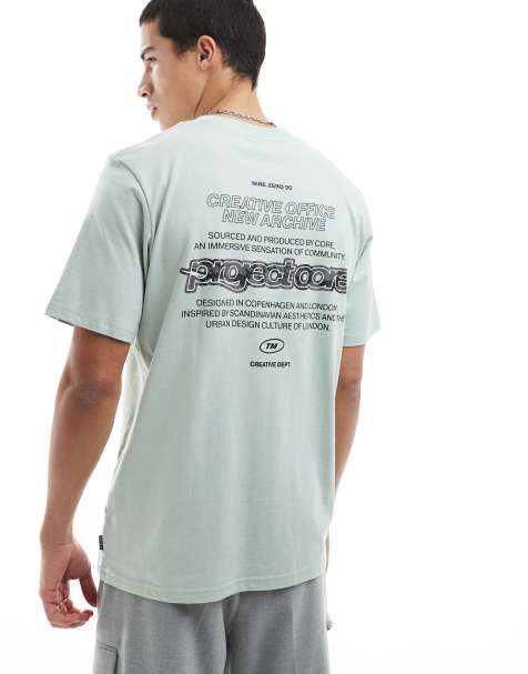Camiseta verde claro extragrande con estampado en la espalda de Jack & Jones - view 1