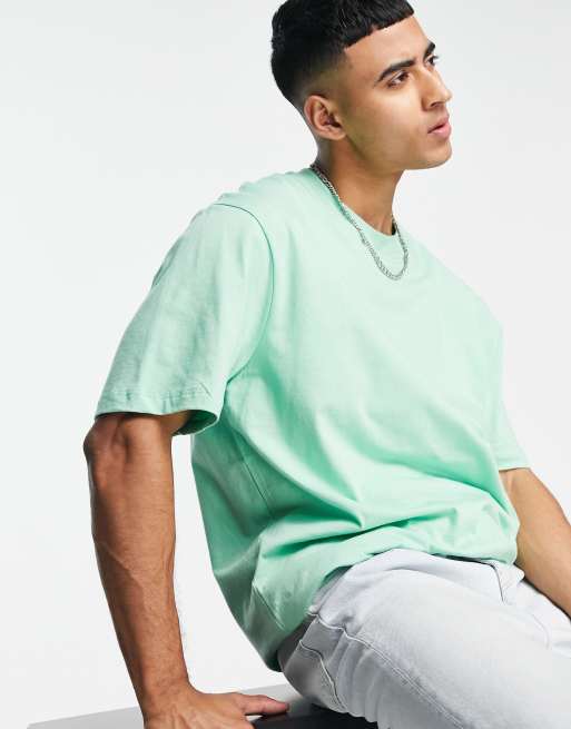 Camiseta verde claro extragrande de River Island