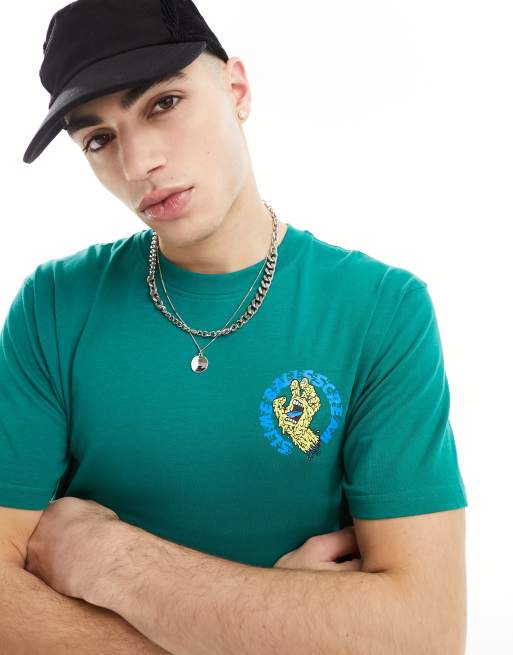 Camiseta verde con estampado de mano Slim Balls de Santa Cruz, 3 de 4