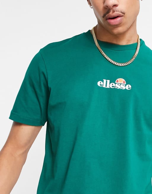 Camiseta verde con logo pequeño en el centro exclusiva en ASOS de ellesse, 3 de 4