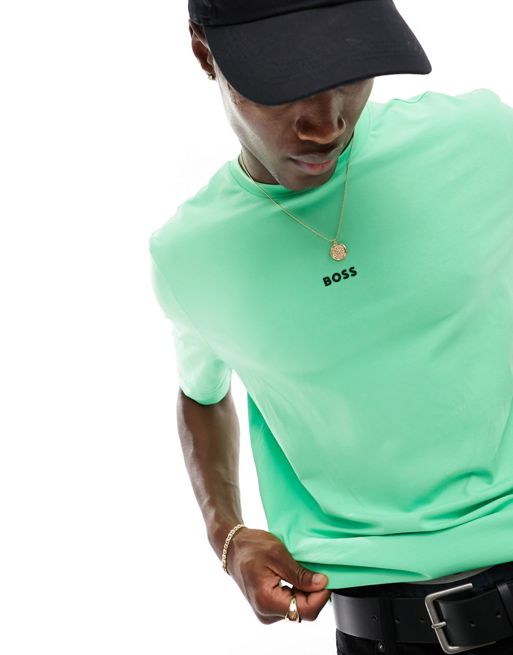 Camiseta verde con logo Tchup de BOSS Orange
