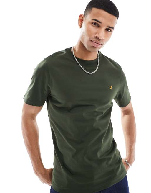 Camiseta verde de algodón Danny de Farah
