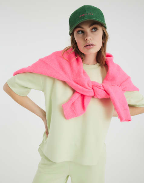 Camiseta verde de corte cuadrado de River Island - view 1