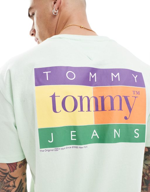 Camiseta verde de corte estándar con bandera veraniega de Tommy Jeans, 4 de 4